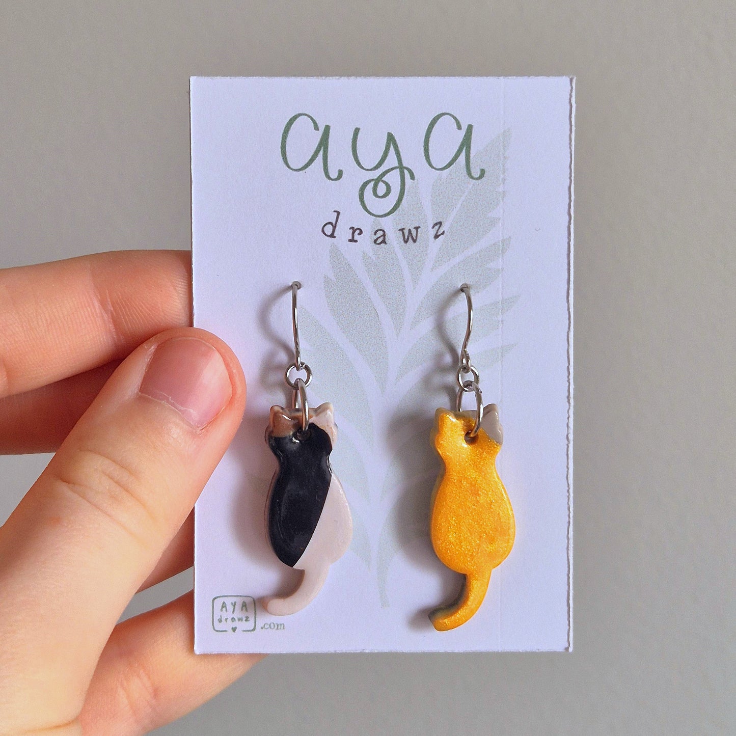 Clay Cat Earrings - Assorted