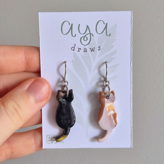 Clay Cat Earrings - Assorted