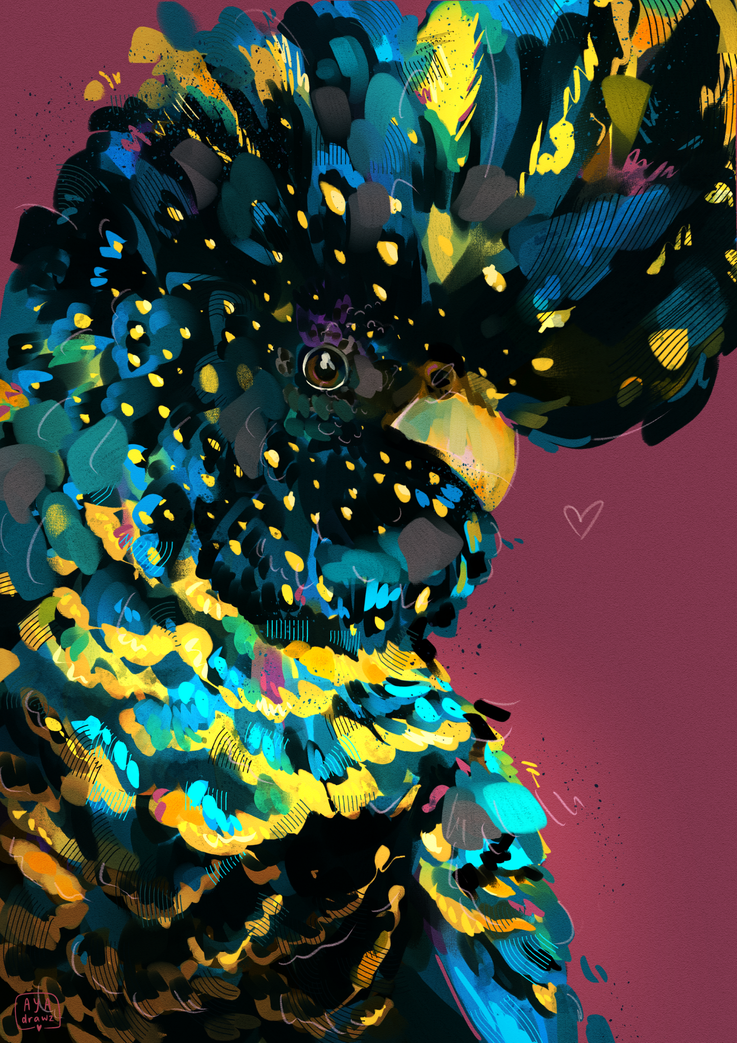 14.8 x 21cm Bird Print