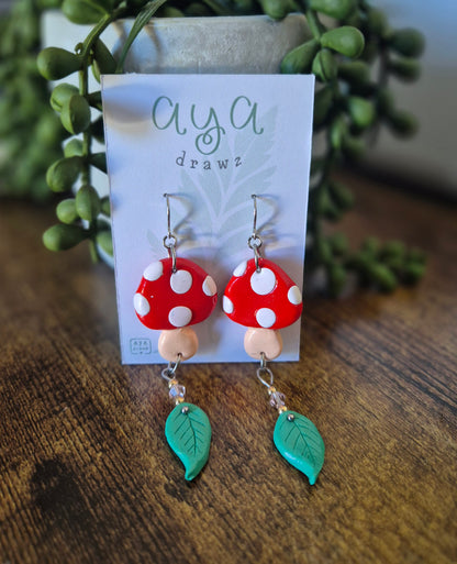 Clay Mushroom Earrings