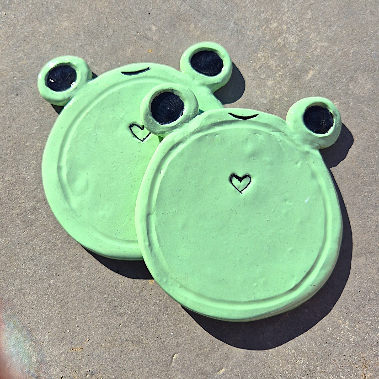 Set of 2 Frog Coasters