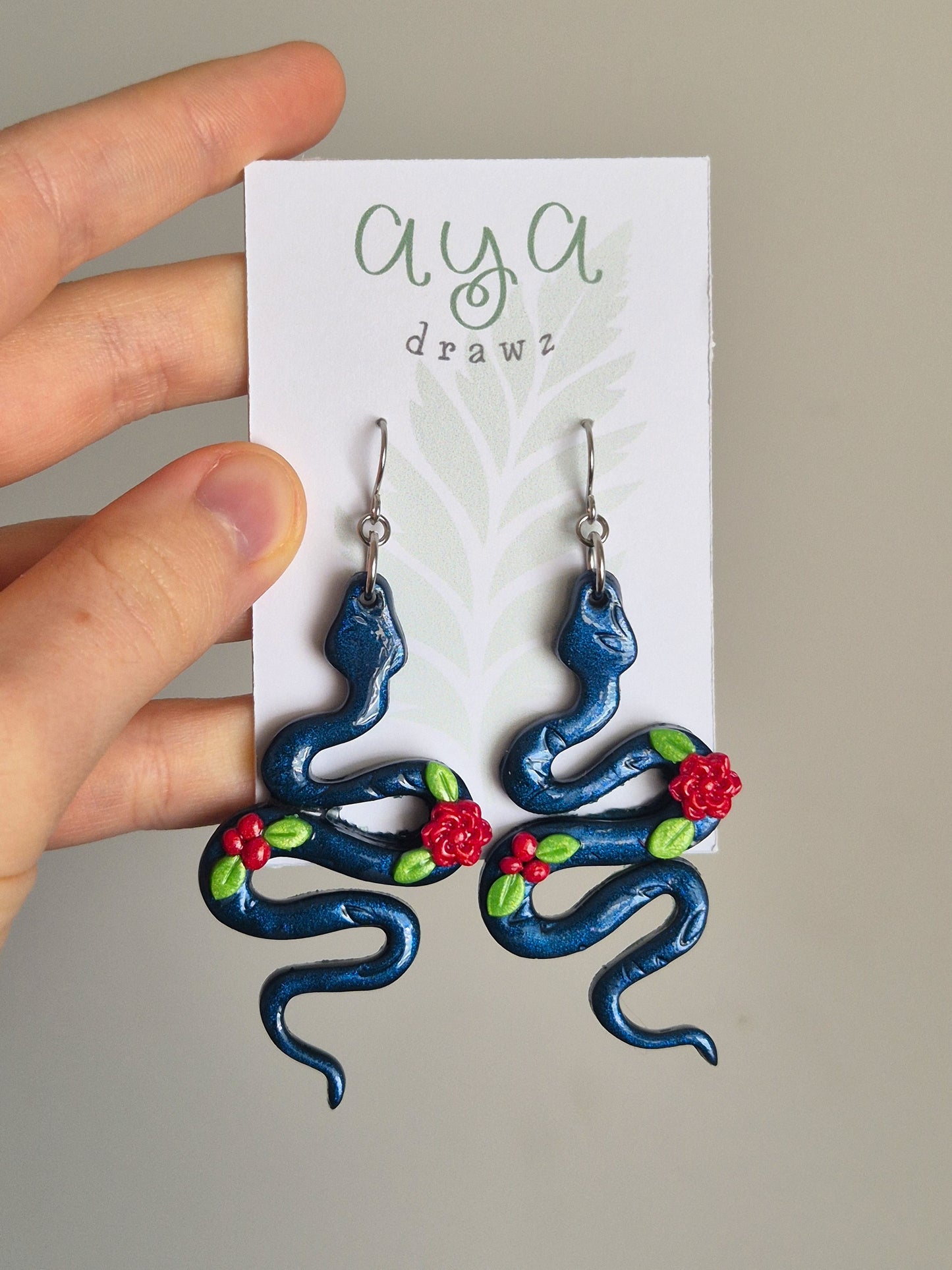 Clay Snake Earrings