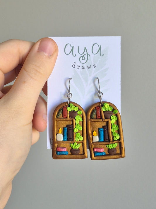 Bookshelf Earrings