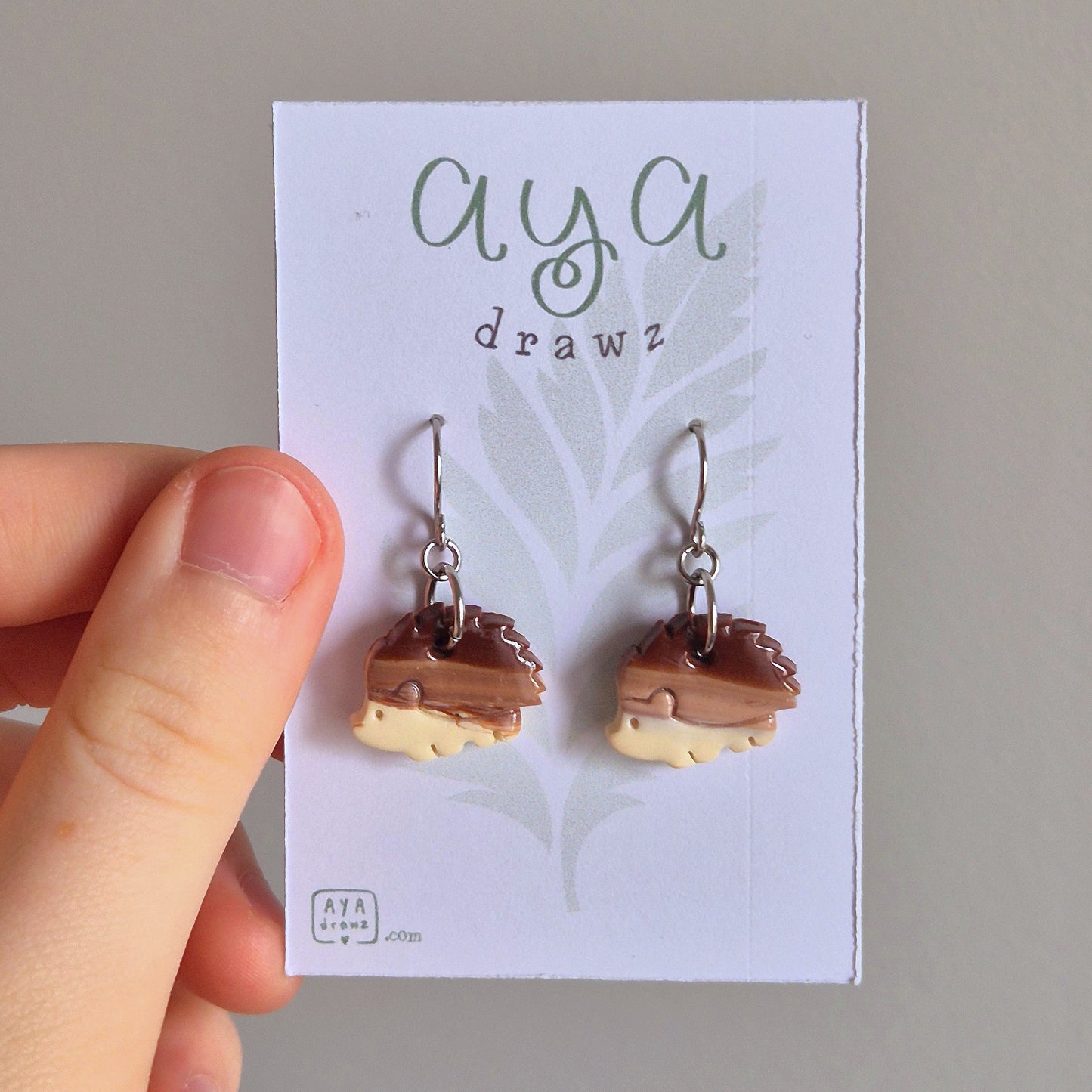 Clay Hedgehog Earrings