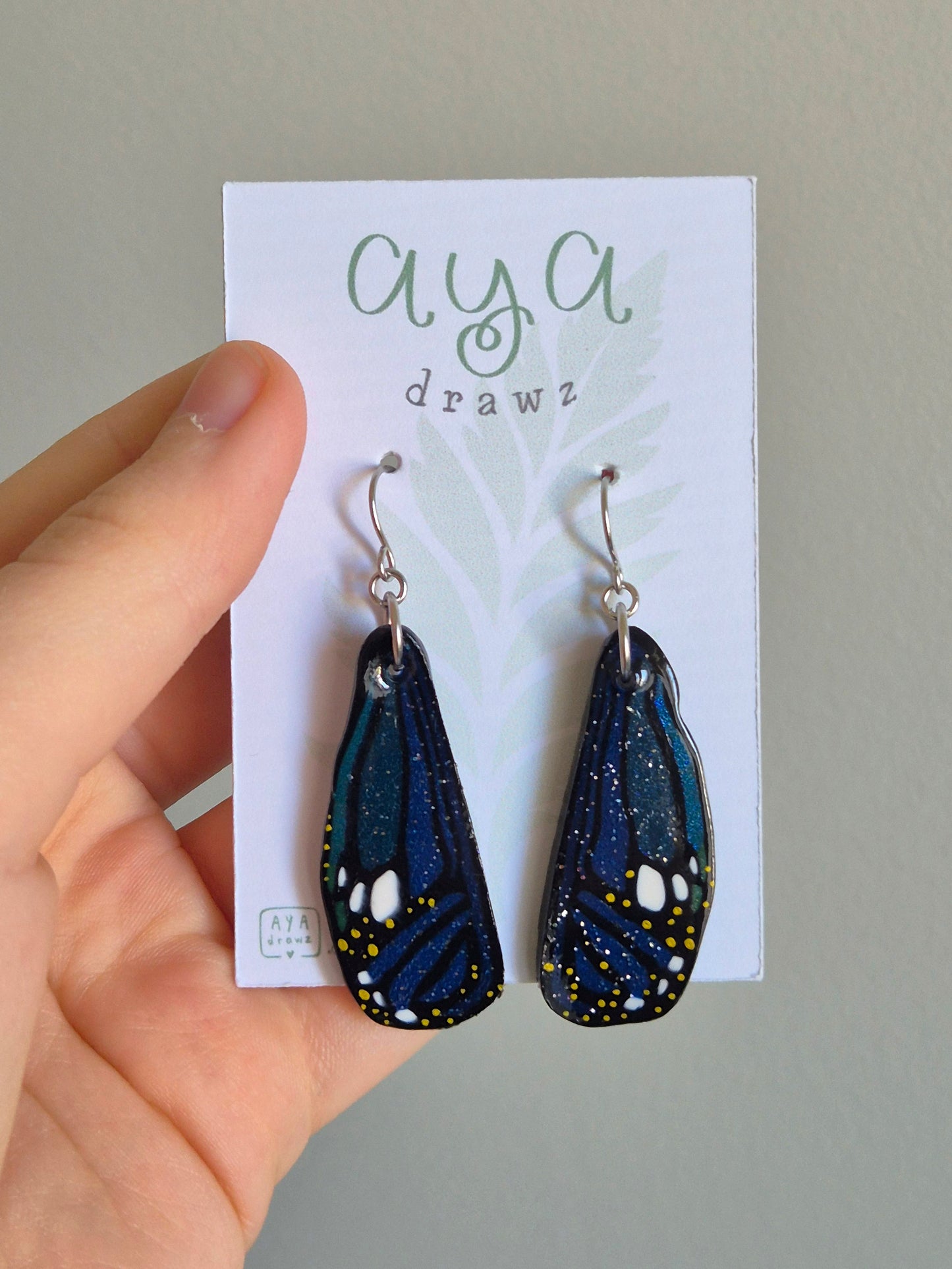 Clay Butterfly Wing Earrings