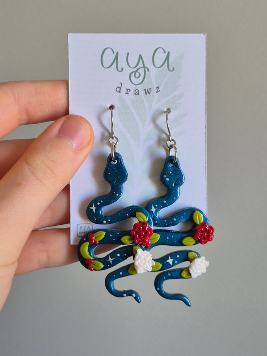 Clay Snake Earrings